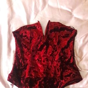 Velvet body suit